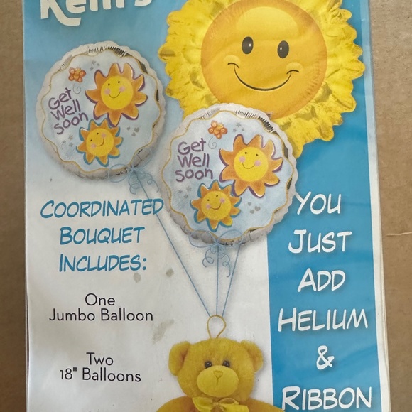 Balloon Bouquet: 3 Balloons & A Plush Weight Kellis - Picture 3 of 6